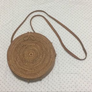 Round Rattan Purse
